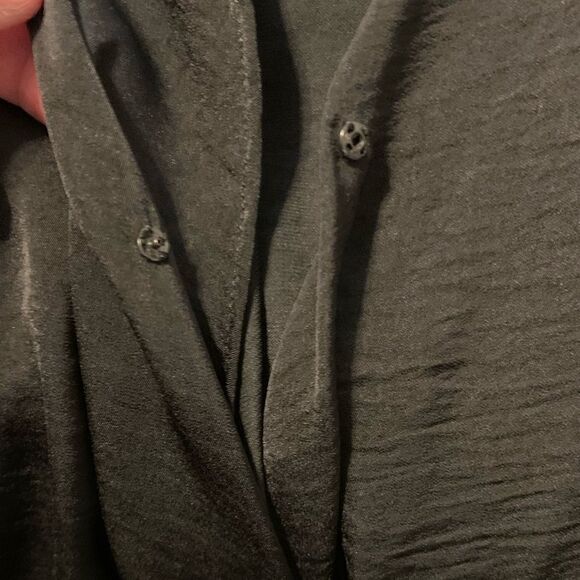 NWT! Kenneth Cole black faux wrap blouse - Picture 5 of 10